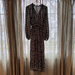 Max Studio Emerald green and Beige Women's maxi dress